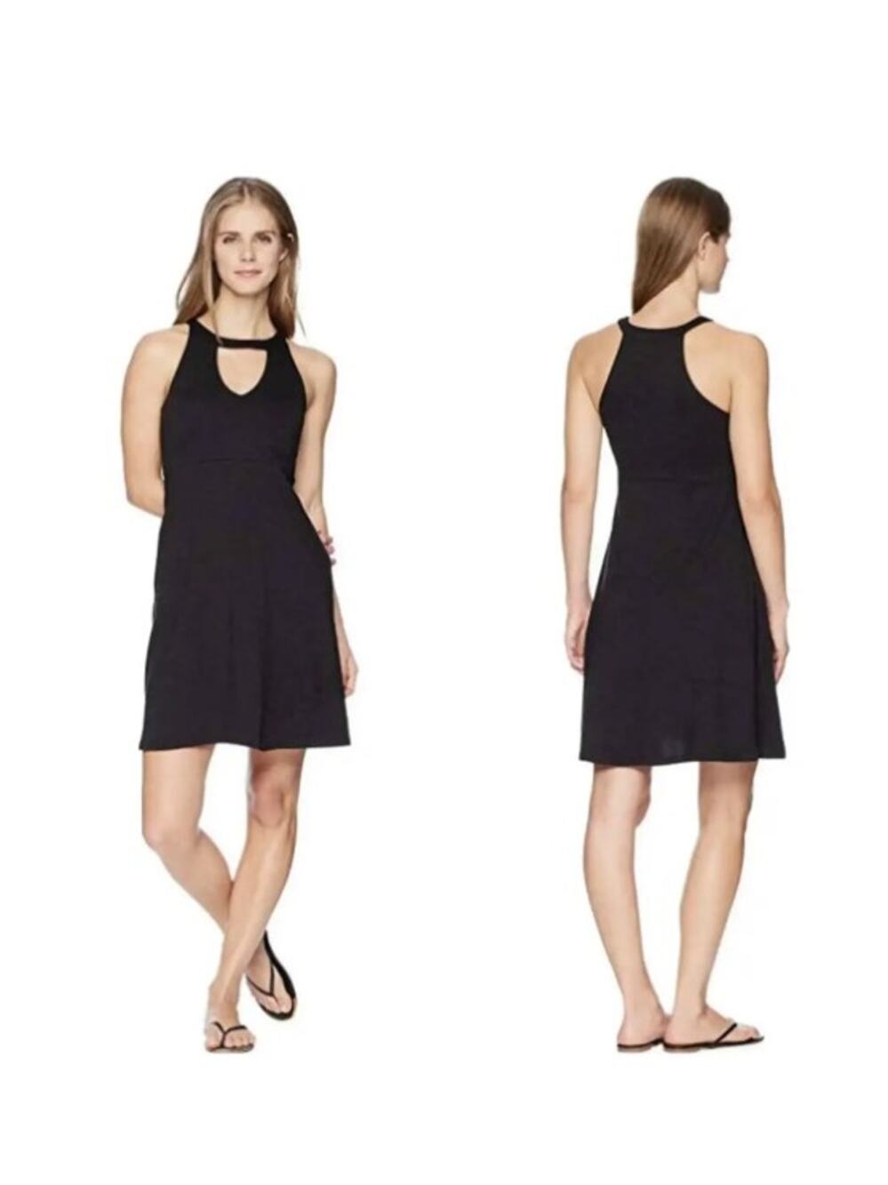 Toad&Co Avalon Dress Black Small Tank Dress Summer Athletic Travel